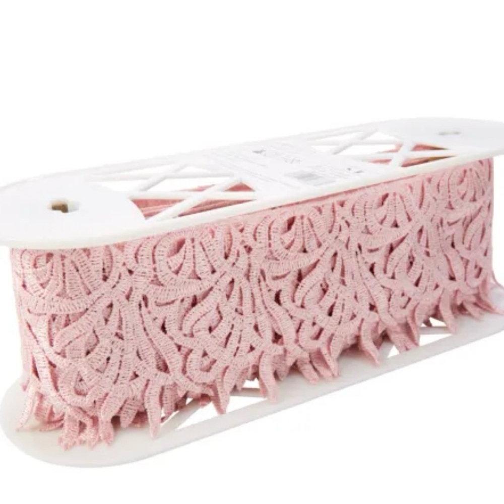 SIMPLICITY Elegant Pink Feather Lace Trim MWT